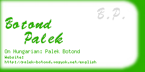 botond palek business card